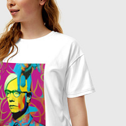 Футболка оверсайз женская Andy Warhol - pop art, цвет: белый — фото 2