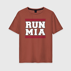 Женская футболка оверсайз Run Miami Heat