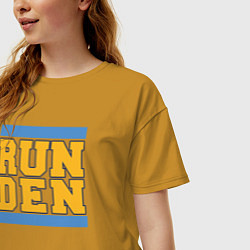 Футболка оверсайз женская Run Denver Nuggets, цвет: горчичный — фото 2