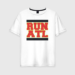 Футболка оверсайз женская Run Atlanta Hawks, цвет: белый