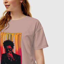 Футболка оверсайз женская Blinded by the lights, цвет: пыльно-розовый — фото 2