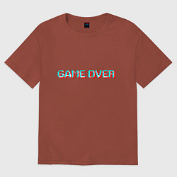 Женская футболка оверсайз Glitch game over