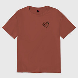 Футболка оверсайз женская Святая святых, цвет: кирпичный