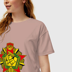 Футболка оверсайз женская Орден отличника погранвойск, цвет: пыльно-розовый — фото 2