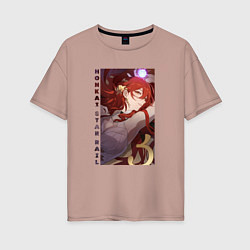 Женская футболка оверсайз Рыжеволосая Химеко