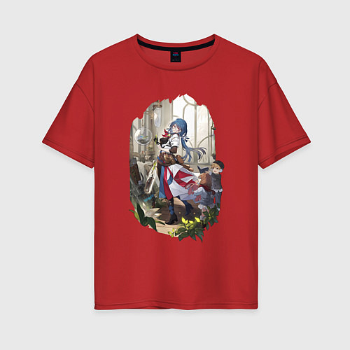 Женская футболка оверсайз Natasha Honkai / Красный – фото 1