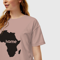 Футболка оверсайз женская Africa home, цвет: пыльно-розовый — фото 2