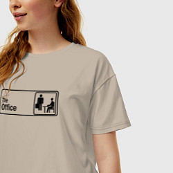 Футболка оверсайз женская Office, цвет: миндальный — фото 2