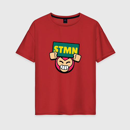 Женская футболка оверсайз Значок болельщика Stmn Brawl Stars / Красный – фото 1