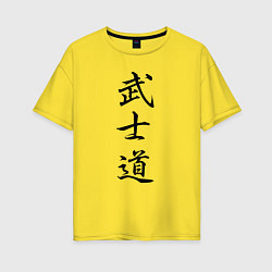 Женская футболка оверсайз Бусидо - кодекс самурая