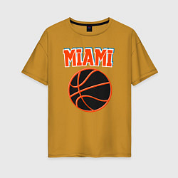 Женская футболка оверсайз Miami ball