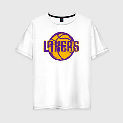 Женская футболка оверсайз Lakers ball