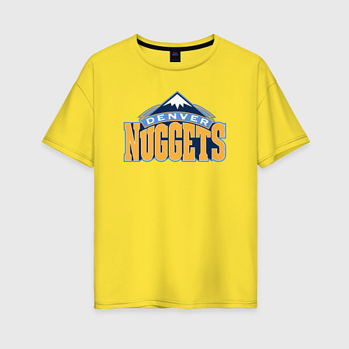 Женская футболка оверсайз Denver Nuggets / Желтый – фото 1