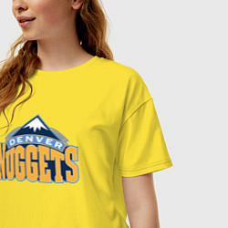 Футболка оверсайз женская Denver Nuggets, цвет: желтый — фото 2