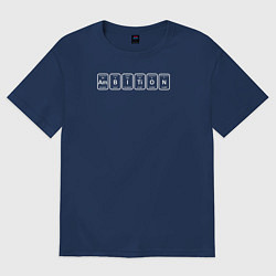 Женская футболка оверсайз Белая надпись ambition из химических элементов