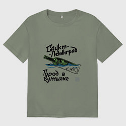 Женская футболка оверсайз Город в бутылке