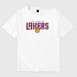 Футболка оверсайз женская Team Lakers, цвет: белый