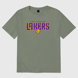 Футболка оверсайз женская Team Lakers, цвет: авокадо
