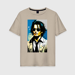 Женская футболка оверсайз Johnny Depp -celebrity