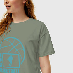 Футболка оверсайз женская Denver basket, цвет: авокадо — фото 2