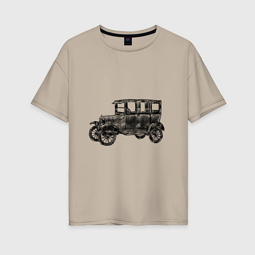 Женская футболка оверсайз Ford Model T / Миндальный – фото 1