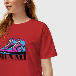 Футболка оверсайз женская Basketball Miami, цвет: красный — фото 2