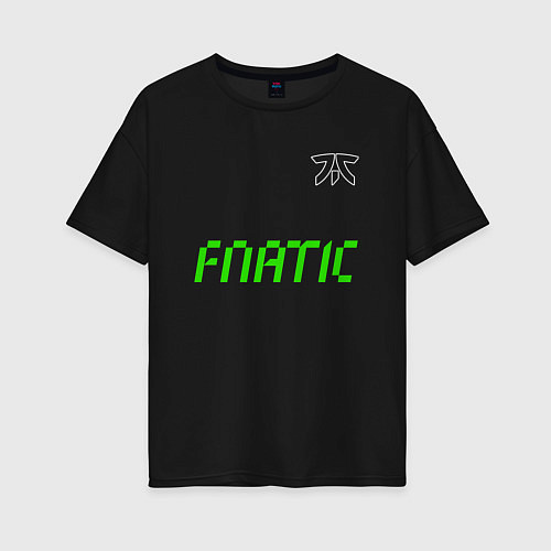 Женская футболка оверсайз Fnatic арт / Черный – фото 1