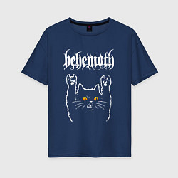 Женская футболка оверсайз Behemoth rock cat