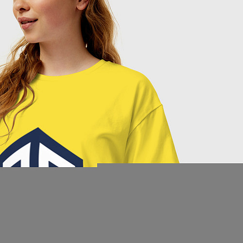 Женская футболка оверсайз OG logo / Желтый – фото 3