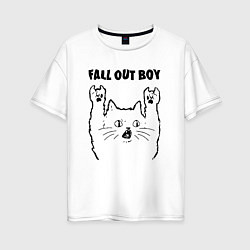 Женская футболка оверсайз Fall Out Boy - rock cat