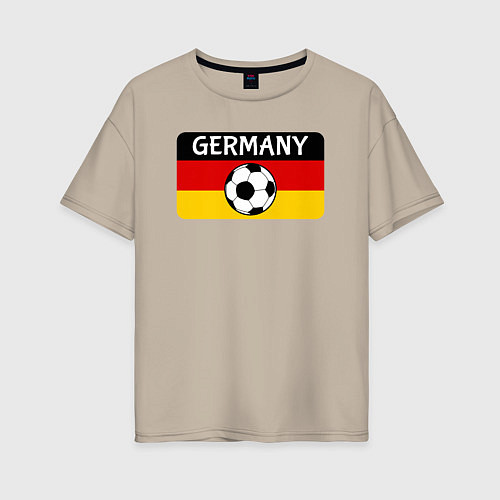 Женская футболка оверсайз Football Germany / Миндальный – фото 1