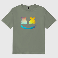 Футболка оверсайз женская Маршмеллоу минимал, цвет: авокадо