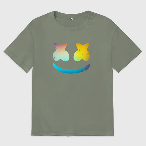 Женская футболка оверсайз Маршмеллоу минимал / Авокадо – фото 1