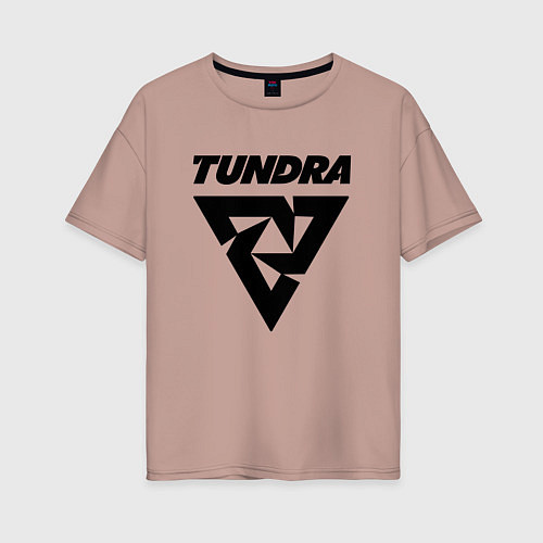 Женская футболка оверсайз Tundra esports logo / Пыльно-розовый – фото 1