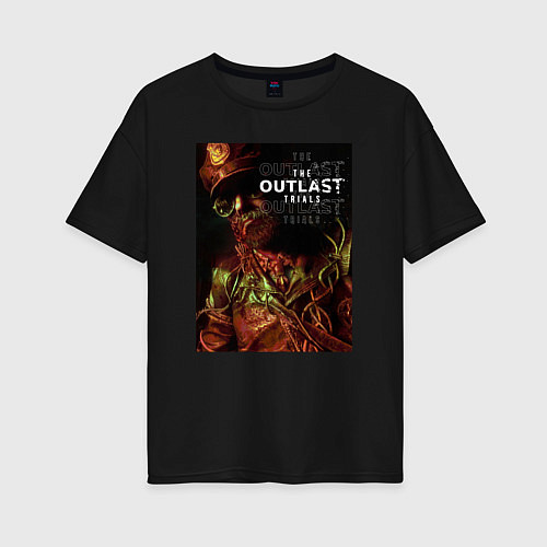 Женская футболка оверсайз The Outlast Trials Лиланд Койл / Черный – фото 1