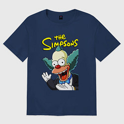 Футболка оверсайз женская Krusty the clown, цвет: тёмно-синий