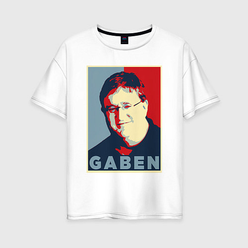 Женская футболка оверсайз Gaben / Белый – фото 1