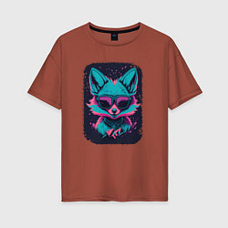 Женская футболка оверсайз Whimsical Fox