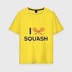 Женская футболка оверсайз I Love Squash