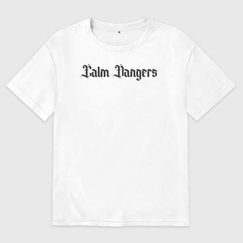 Женская футболка оверсайз Calm dangers black 2 side / Белый – фото 1