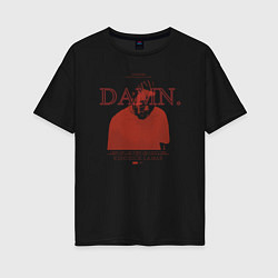 Футболка оверсайз женская Kendrick Lamar DAMN album, цвет: черный