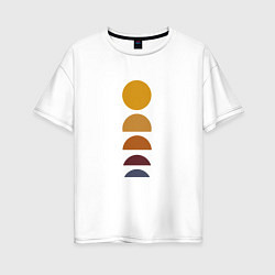 Женская футболка оверсайз Закат солнца
