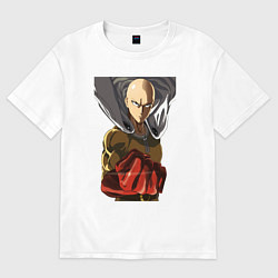 Футболка оверсайз женская Saitama fist, цвет: белый