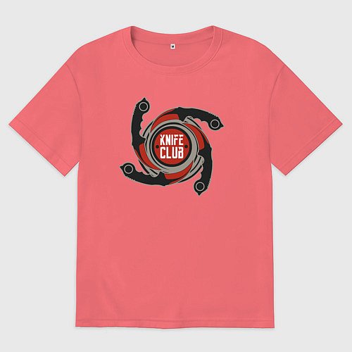 Женская футболка оверсайз Counter strike club / Коралловый – фото 1