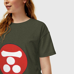 Футболка оверсайз женская Клан Мори Total War: Shogun 2, цвет: меланж-хаки — фото 2