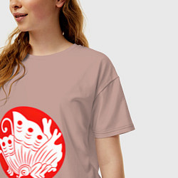 Футболка оверсайз женская Ясима Тайра Total War: Shogun 2, цвет: пыльно-розовый — фото 2