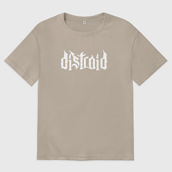 Футболка оверсайз женская Логотип Distraid, цвет: миндальный