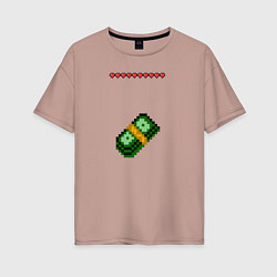 Женская футболка оверсайз Доллары из майнкрафта