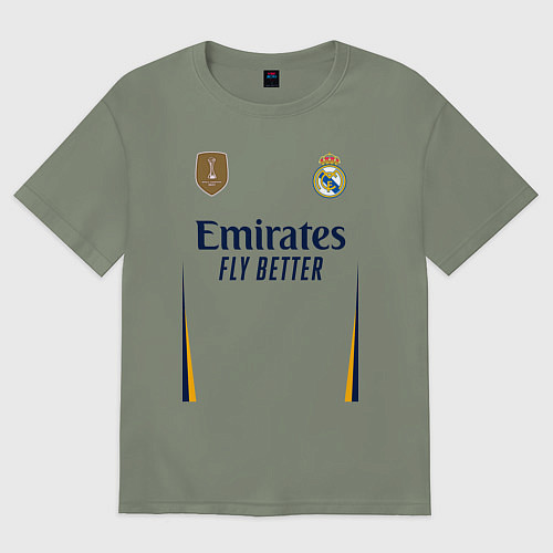 Женская футболка оверсайз Лука Модрич ФК Реал Мадрид форма 2324 домашняя / Авокадо – фото 1