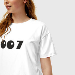 Футболка оверсайз женская Number 007, цвет: белый — фото 2